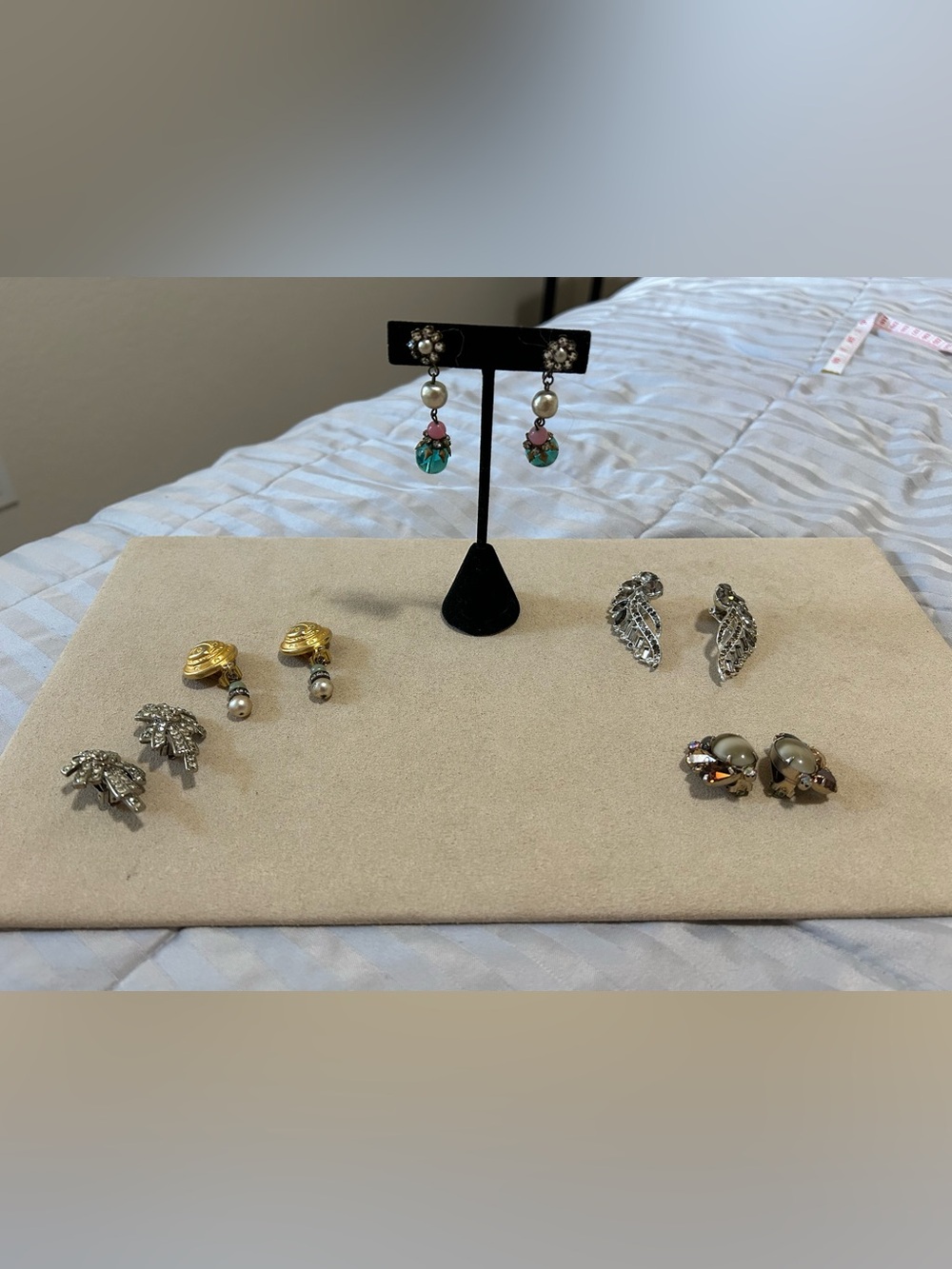Vintage 5 pair CLIP earrings